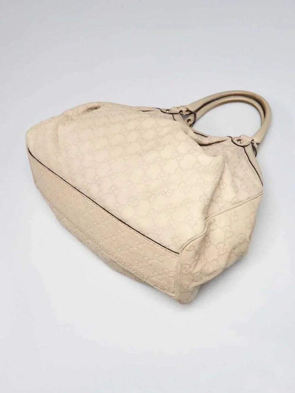 Gucci White Guccissima Leather Medium Sukey Tote Bag